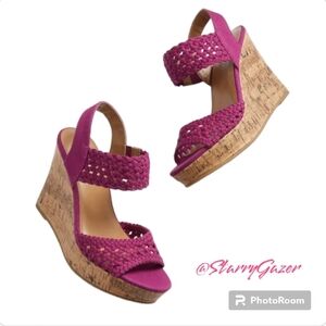 Beverly Crochet Wedge Sandal Boysenberry